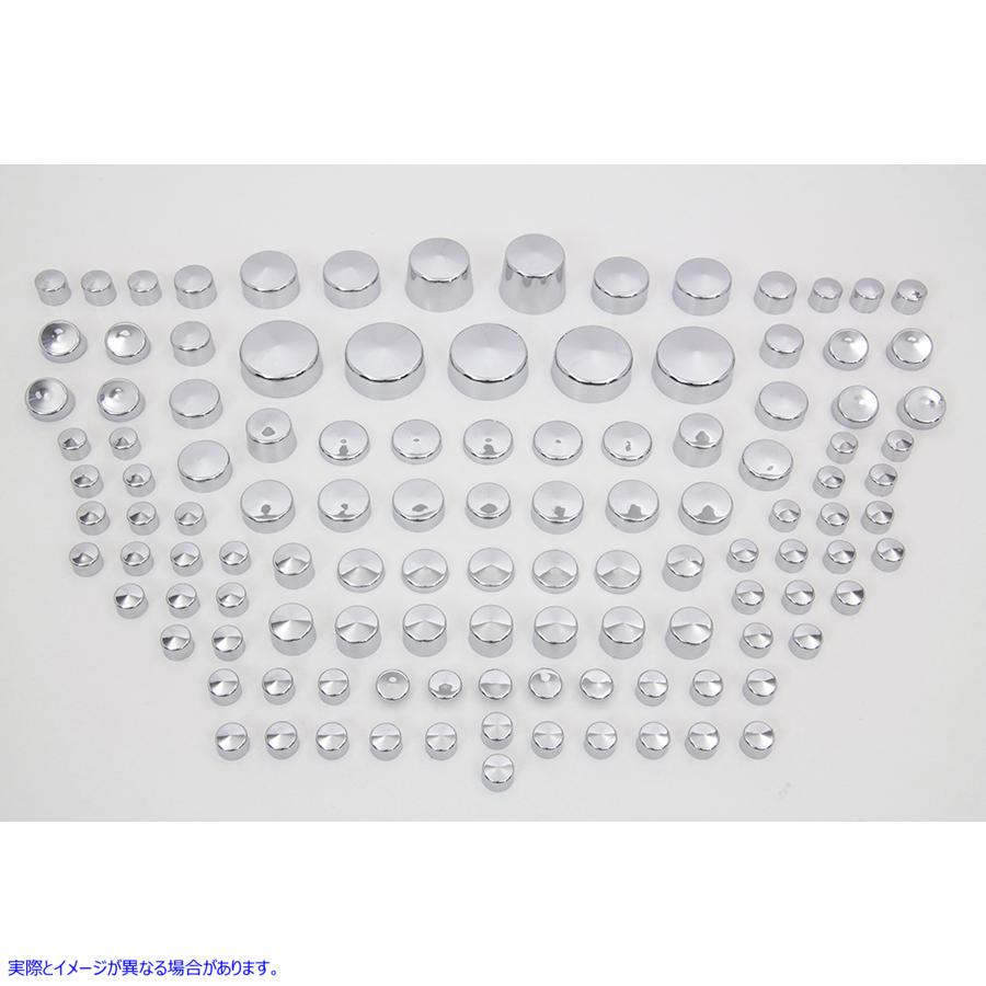 37-9538 ワイアット ガトリング クローム ボルト キャップ 116 ピース カバー キット 取寄せ Vツイン Wyatt Gatling Chrome Bolt
