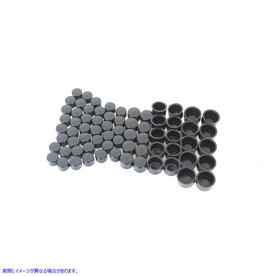 37-9547 M8 エンジンボルトカバーキット ブラック 取寄せ Vツイン M8 Engine Bolt Cover Kit Black (検索用／
