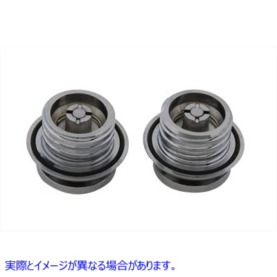38-0110 ポップアップガスキャップセット クローム 取寄せ Vツイン Pop-Up Gas Cap Set Chrome (検索用／