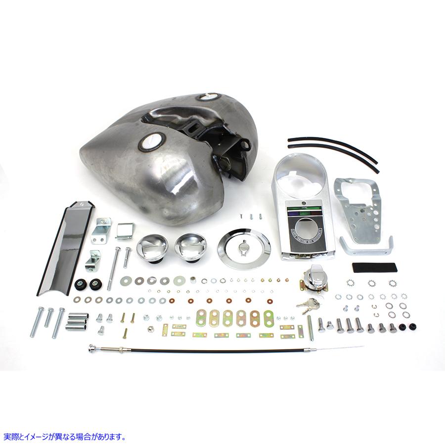 38-0178 ボブ 4.0 ガロン ガソリン タンク キット 取寄せ Vツイン Bobbed 4.0 Gallon Gas Tank Kit (検索用／