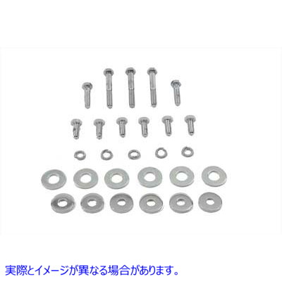 38-0222 ガソリンタンクボルトキット クローム 取寄せ Vツイン Gas Tank Bolt Kit Chrome (検索用／