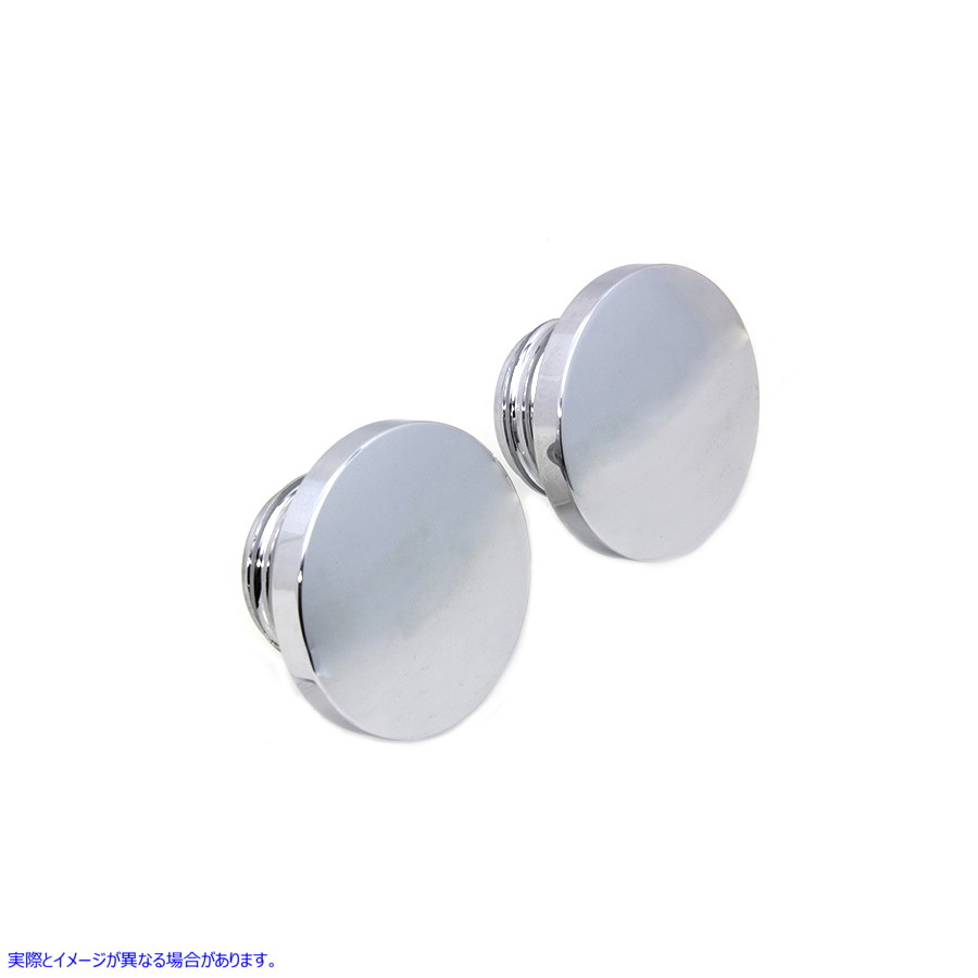 38-0327 ビレットスムーススタイルガスキャップセット 取寄せ Vツイン Billet Smooth Style Gas Cap Set (検索用／
