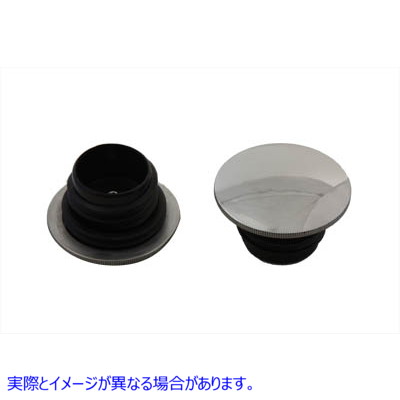 38-0328 ポリッシュ仕上げロープロファイルガスキャップセット 取寄せ Vツイン Polished Low Profile Gas Cap Set (検索用／