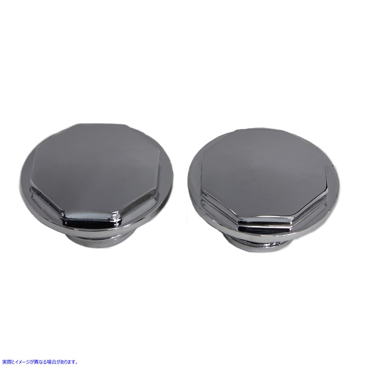 38-0446 クロム ボタン ヘッド六角ベントおよび非ベント ガス キャップ セット 取寄せ Vツイン Chrome Button Head Hexagon Vent