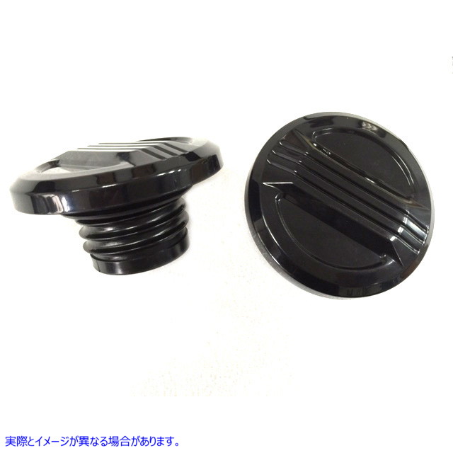 38-0494 エアフローガスキャップセット ブラック 取寄せ Vツイン Air Flow Gas Cap Set Black (検索用／