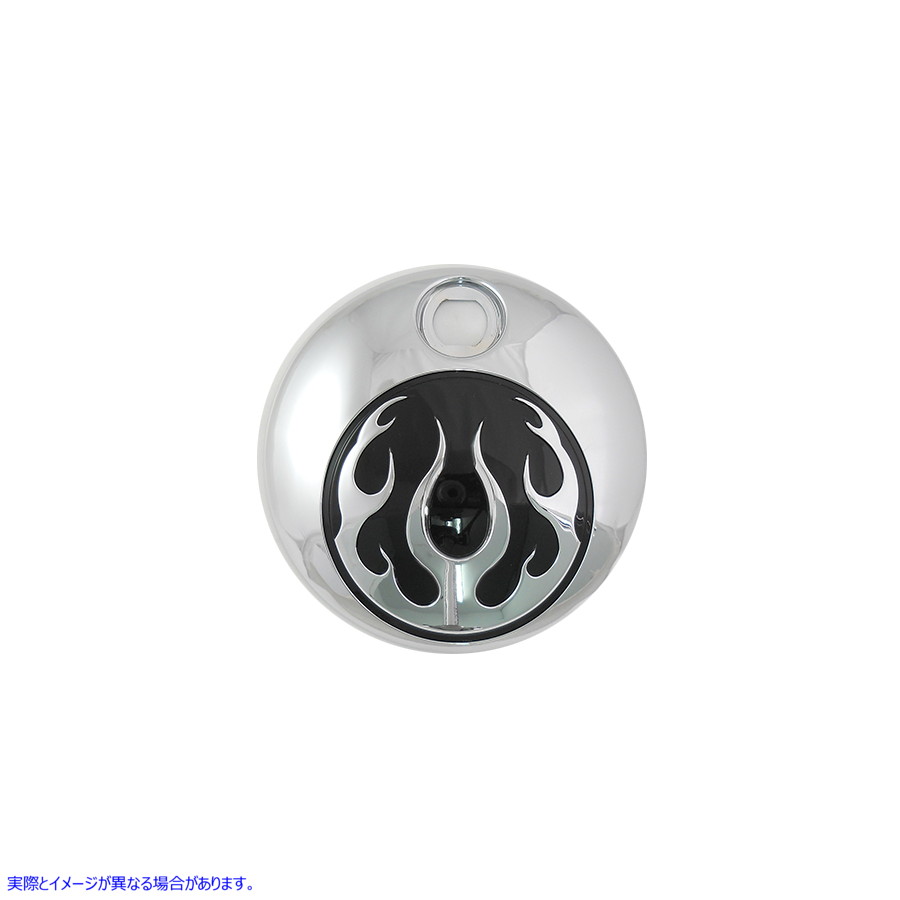 38-0605 Chrome with Chrome Flames FLT 燃料タンク コンソール ドア 取寄せ Vツイン Chrome with Chrome Flames FLT Fuel Tank