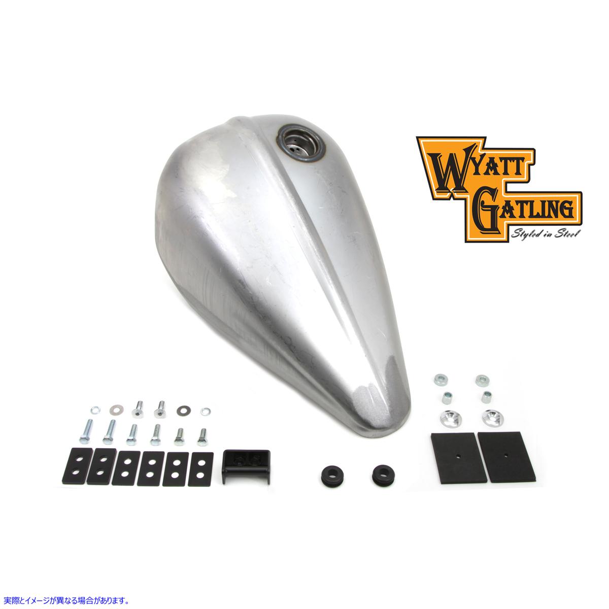 38-0637 ワイアット ガトリング ボブド 2.3 ガロン ガソリン タンク 取寄せ Vツイン Wyatt Gatling Bobbed 2.3 Gallon Gas Tank