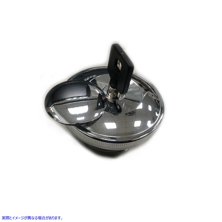 38-0656 ベント付きロックガスキャップ クローム 取寄せ Vツイン Vented Locking Gas Cap Chrome (検索用／61100129A