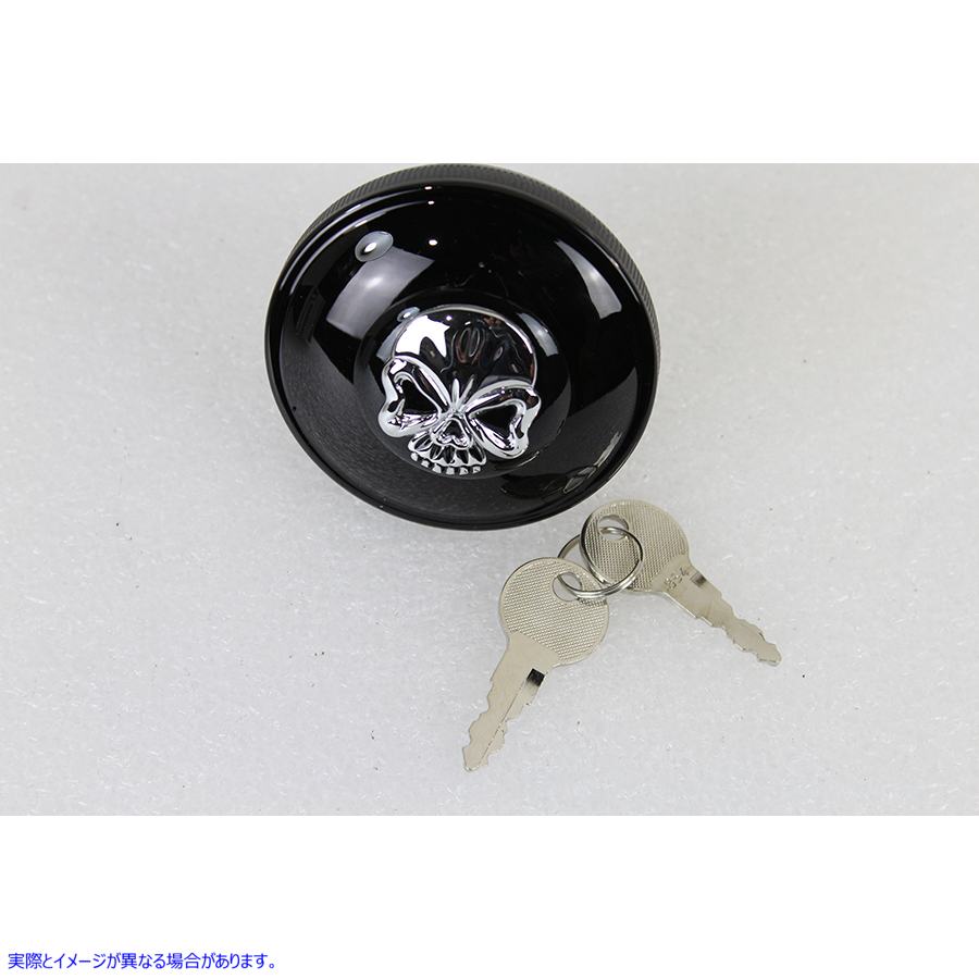 38-0667 キー付きガスキャップ ベント付き ブラック 取寄せ Vツイン Keyed Gas Cap Vented Black (検索用／