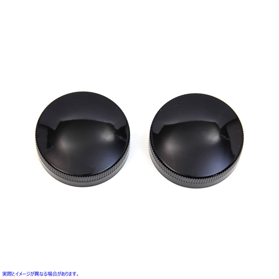 38-0762 ガスおよびオイルキャップセット ブラック 取寄せ Vツイン Gas and Oil Cap Set Black (検索用／