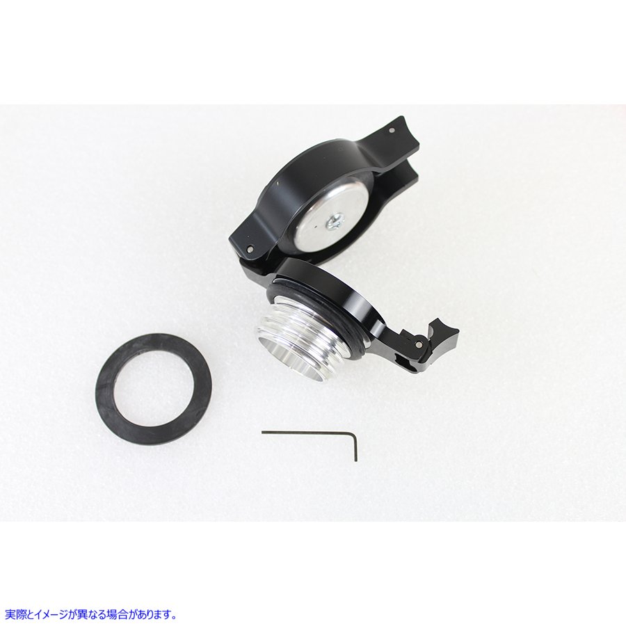 38-0882 フリップアップ ガス キャップ ベント付き ブラック 取寄せ Vツイン Flip Up Gas Cap Vented Black (検索用／