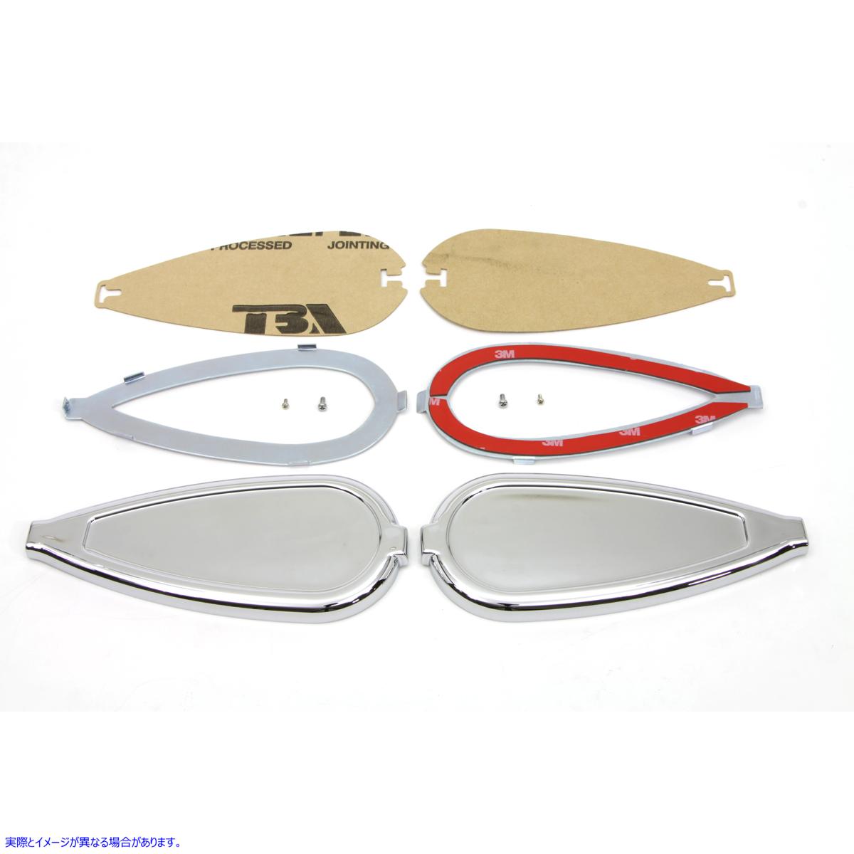 38-0946 ティアドロップ ガソリン タンク エンブレム キット 取寄せ Vツイン Teardrop Gas Tank Emblem Kit (検索用／