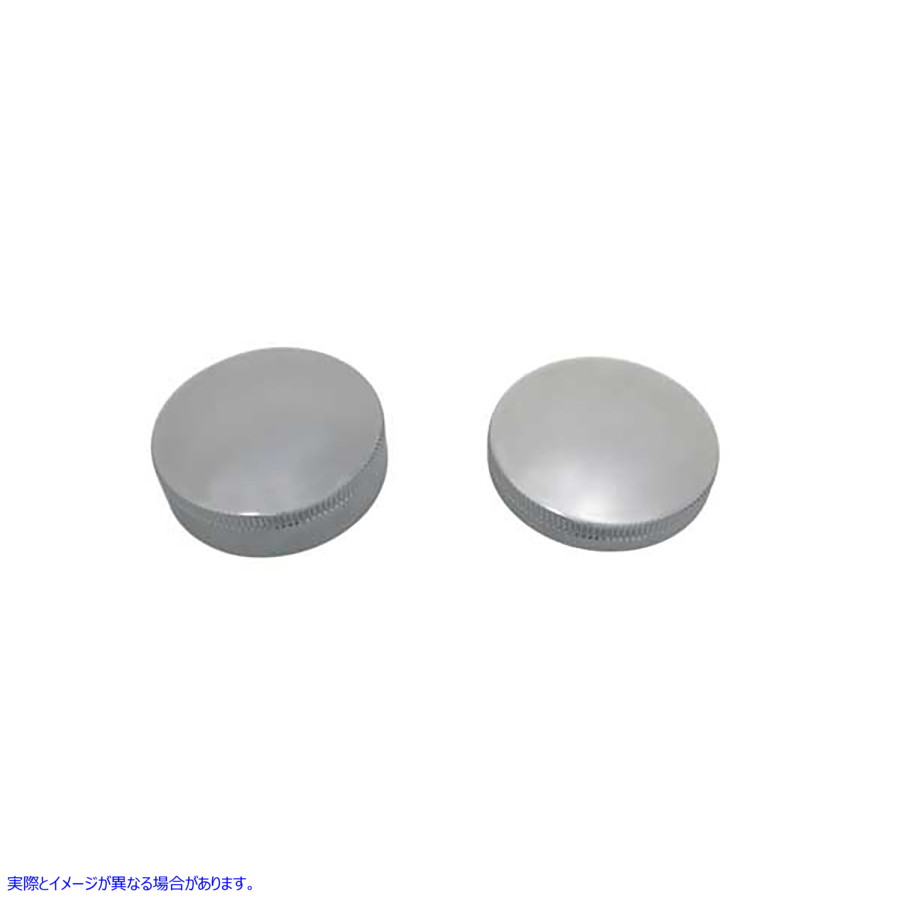 38-0967 ガスおよびオイルキャップセット クローム 取寄せ Vツイン Gas and Oil Cap Set Chrome (検索用／