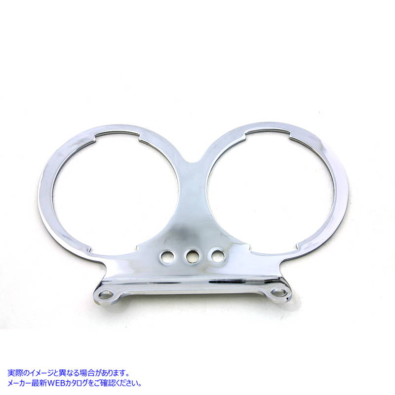 39-0141 デュアルゲージマウントブラケットクローム 取寄せ Vツイン Dual Gauge Mount Bracket (検索用／67110-83