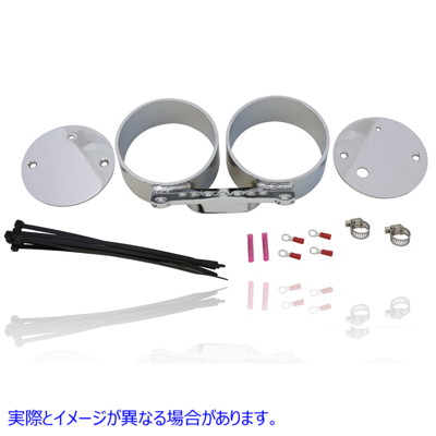 39-0213 デュアルゲージマウントブラケットクローム 取寄せ Vツイン Dual Gauge Mount Bracket Chrome (検索用／67294-95A
