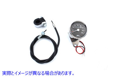 39-0371 2240:60 比率のミニ 60mm スピードメーター キット 取寄せ Vツイン Mini 60mm Speedometer Kit with 2240:60 Ratio (検