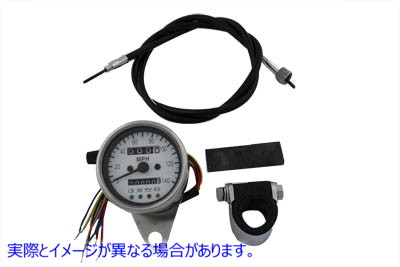 39-0550 2:1 比率のミニ 60mm スピードメーター 取寄せ Vツイン Mini 60mm Speedometer with 2:1 Ratio (検索用／