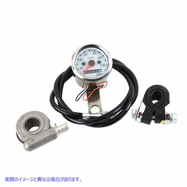 39-0554 Deco Mini 48mm スピードメーター キット (2:1 比率) 取寄せ Vツイン Deco Mini 48mm Speedometer Kit with 2:1 Ratio (