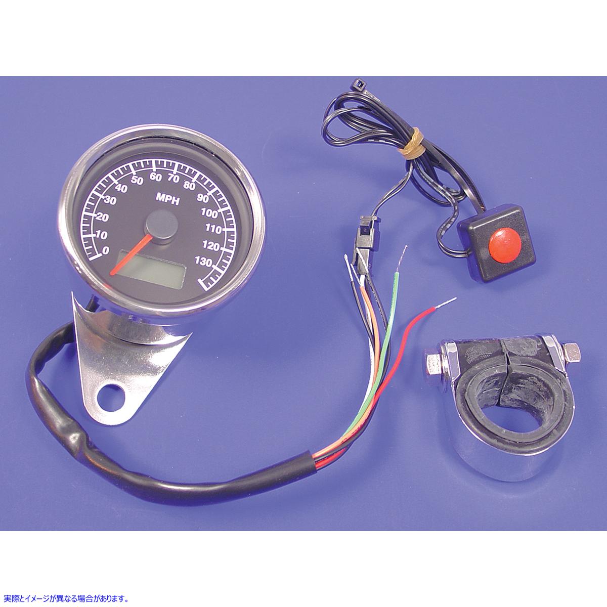 39-0593 60mm ミニ電気スピードメーター 取寄せ Vツイン 60mm Mini Electric Speedometer (検索用／