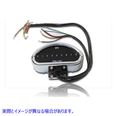 39-0599 デジタルミニスピードメーターとタコメーター 取寄せ Vツイン Digital Mini Speedometer and Tachometer (検索用／