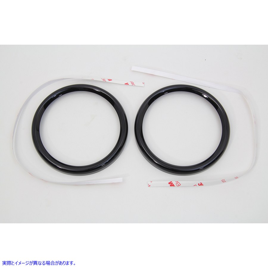 39-0703 4インチゲージベゼルカバーブラックセット 取寄せ Vツイン 4 inch Gauge Bezel Cover Black Set (検索用／