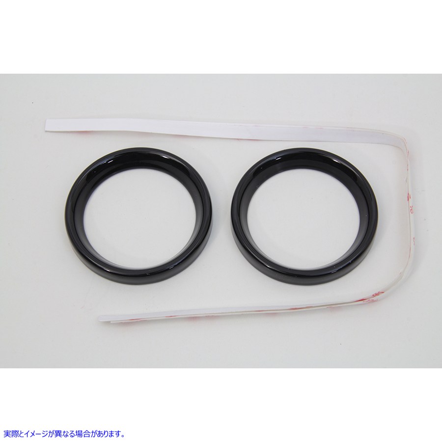 39-0705 ブラック仕上げの 2 インチ ゲージ ベゼル カバー キット 取寄せ Vツイン 2 inch Gauge Bezel Cover Kit with a Black F