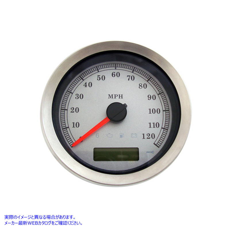 39-0877 4 インチ電子スピードメーター アセンブリ シルバー 取寄せ Vツイン 4 inch Electronic Speedometer Assembly Silver (