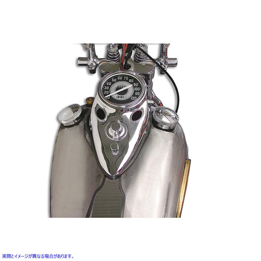 39-0903 クローム Cateye ダッシュ パネル キット (2:1 比率のスピードメーター付き) 取寄せ Vツイン Chrome Cateye Dash Panel