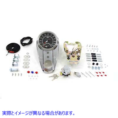 39-0918 クローム 3 ライト ダッシュ パネル キット (1:1 比率のスピードメーター付き) 取寄せ Vツイン Chrome Three Light Dash