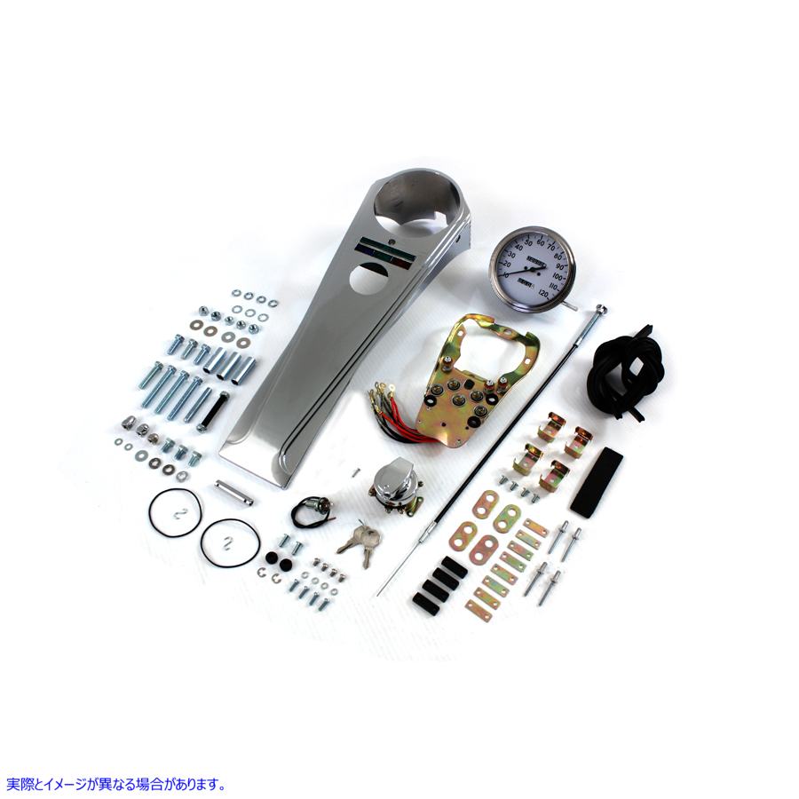 39-0973 2:1スピードメーター付きロングライダースタイルダッシュキット 取寄せ Vツイン Long Rider Style Dash Kit with 2:1 Sp