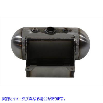 40-0004 オイルタンク、電池ボックス付 取寄せ Vツイン Round Oil Tank with Battery Box Raw (検索用／