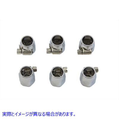 40-0213 六角クローム エコノ シール ホース エンド 取寄せ Vツイン Hex Chrome Econo Seal Hose End (検索用／