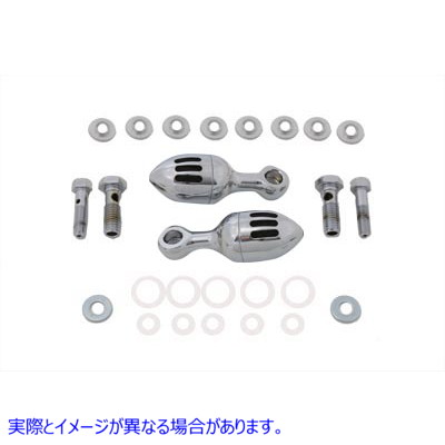 40-0346 クロム エイコーン ビレット キャニスター セット 取寄せ Vツイン Chrome Acorn Billet Canister Set (検索用／