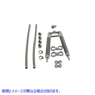 40-0347 デュアルチューブオイルクーラーキット クローム 取寄せ Vツイン Dual Tube Oil Cooler Kit Chrome (検索用／