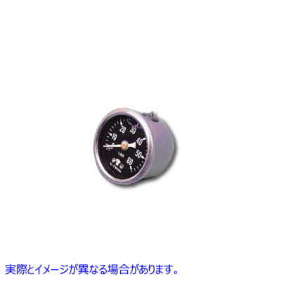 40-0386 液体封入油圧計 取寄せ Vツイン Liquid Filled Oil Pressure Gauge (検索用／
