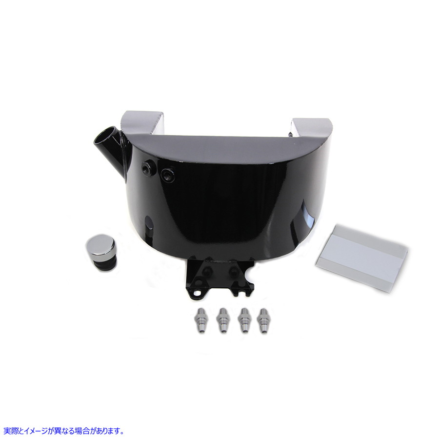 40-0618 電動スタートオイルタンク ブラック 取寄せ Vツイン Electric Start Oil Tank Black (検索用／