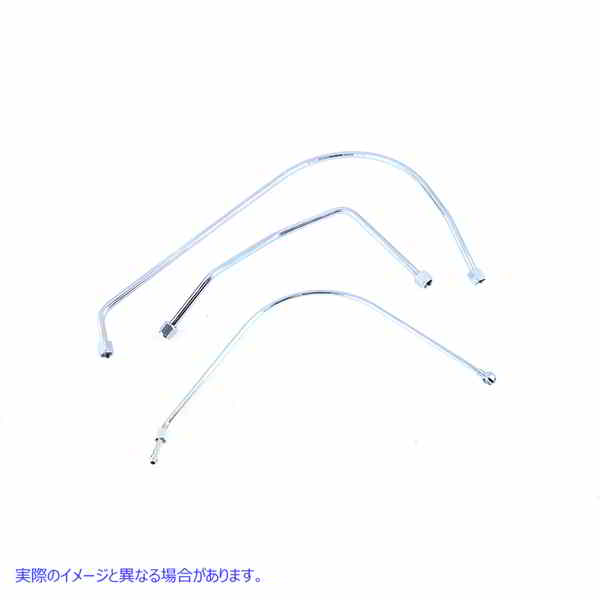 40-0649 45W/G オイルラインセット ジカドメッキ 取寄せ Vツイン 45 W/G Oil Line Set Zicad Plated (検索用／