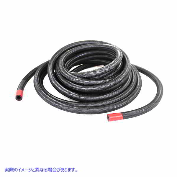 40-0765 ブレードオイルホース ブラック 取寄せ Vツイン Braided Oil Hose Black (検索用／