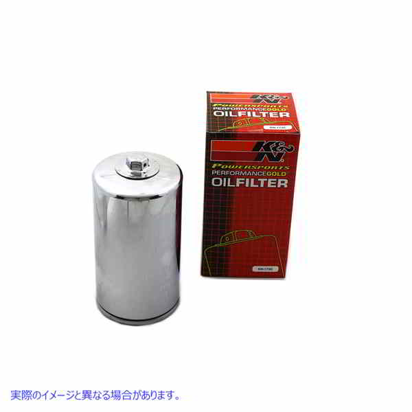 40-1730 【廃番】 K&N スピンオンヘックス オイルフィルター クローム 取寄せ Vツイン K&N Oil Filter Chrome (検索用／ K&N KN-