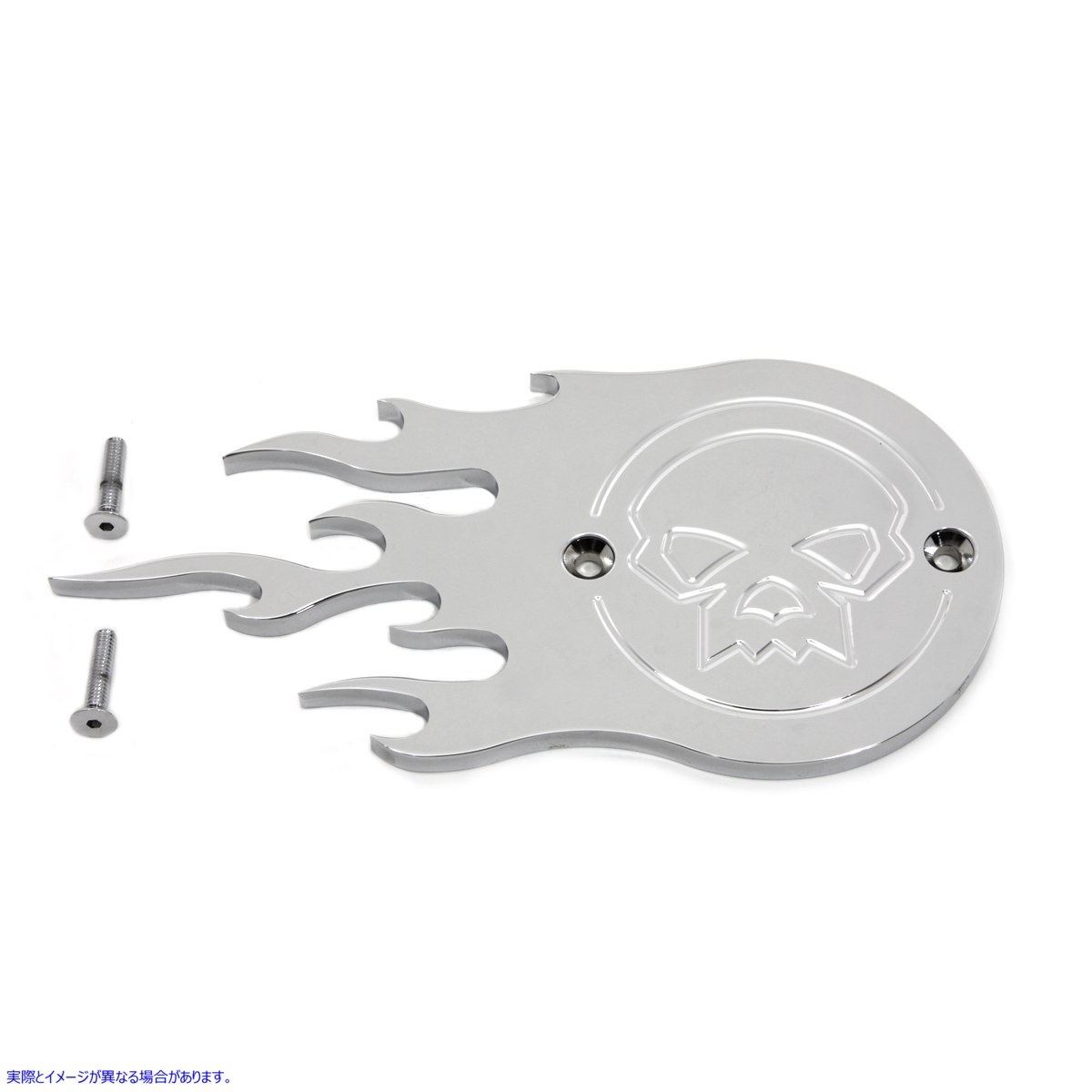 42-0065 クロームフレームポイントカバー 取寄せ Vツイン Chrome Flame Point Cover (検索用／