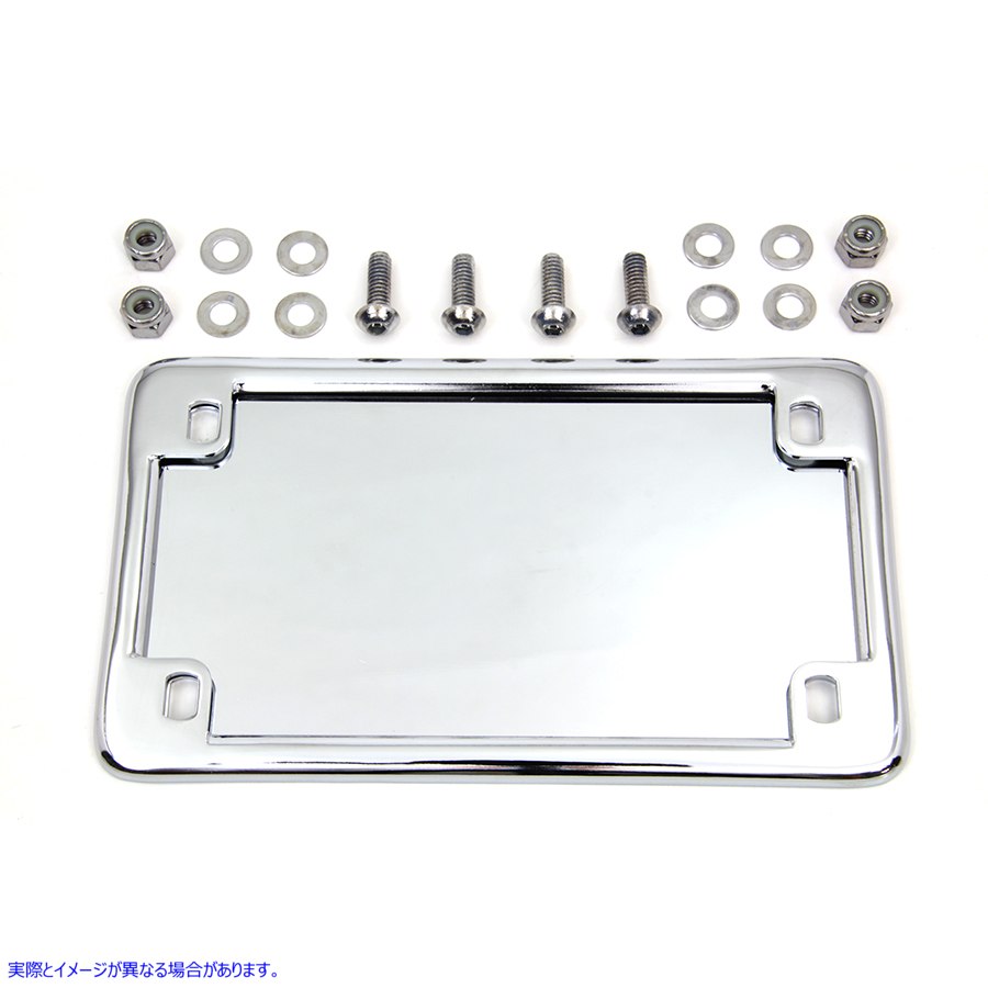 42-0066 ナンバー プレート フレーム キット クローム 取寄せ Vツイン License Plate Frame Kit Chrome (検索用／59863-94T