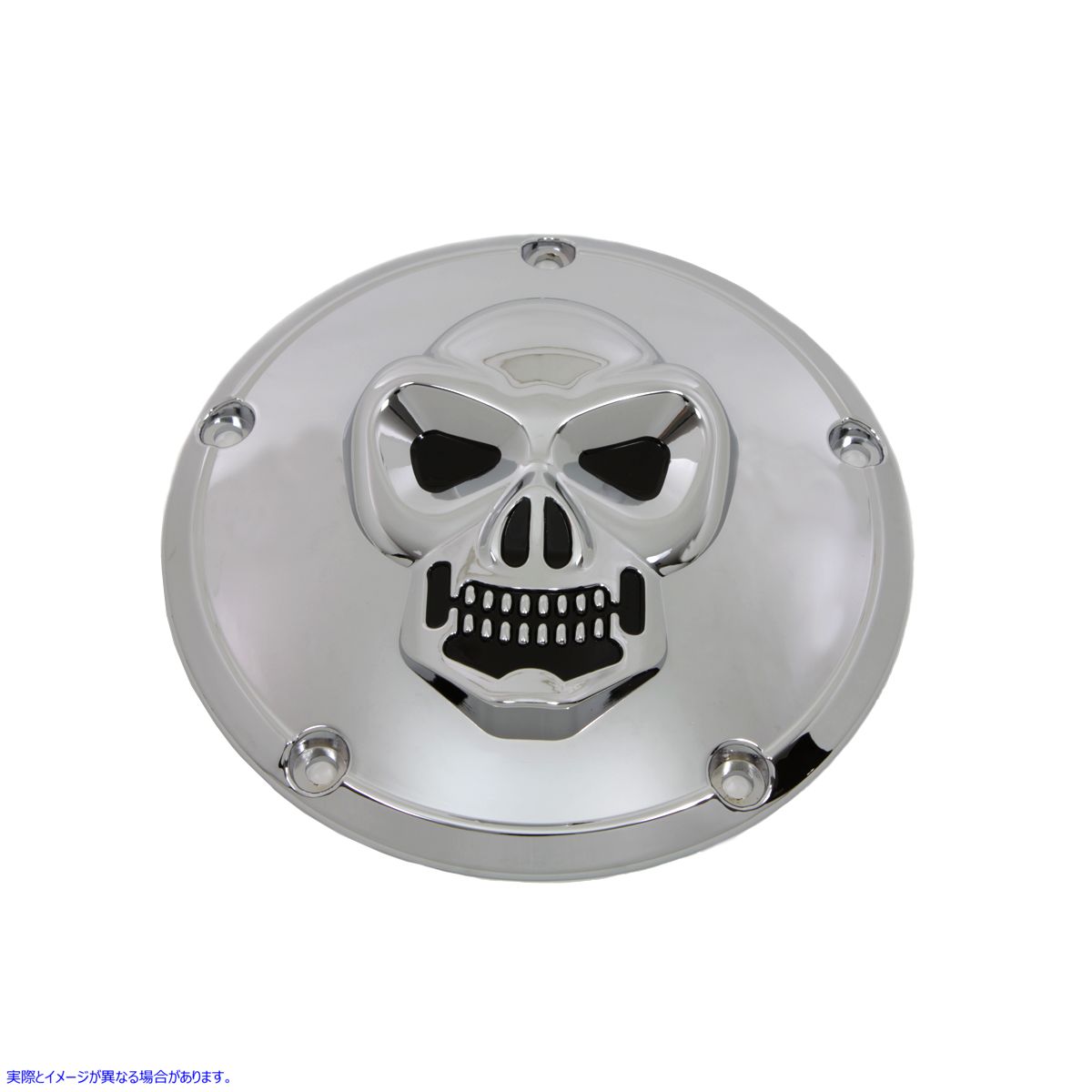 42-0092 スカル ダービー カバー クローム 取寄せ Vツイン Skull Derby Cover Chrome (検索用／