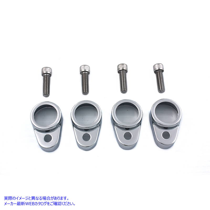 42-0115 タペットブロックカバーセット クローム 取寄せ Vツイン Tappet Block Cover Set Chrome (検索用／