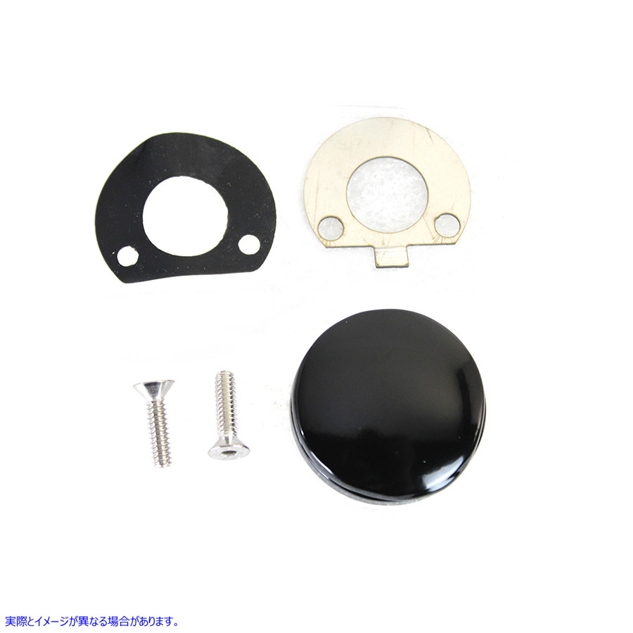 42-0134 ブラックのフォークロックカバー 取寄せ Vツイン Black Fork Lock Cover (検索用／