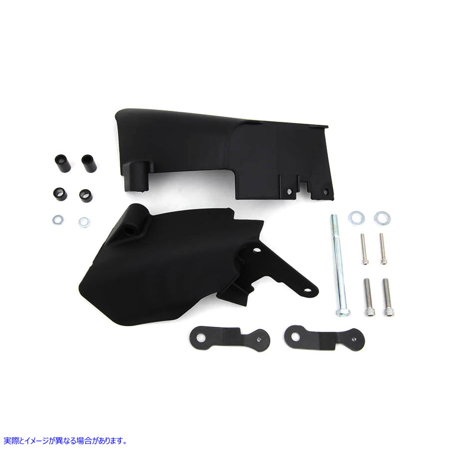 42-0147 FXD ミッドフレーム エアディフレクター セット ブラック 取寄せ Vツイン FXD Mid Frame Air Deflector Set Black (検索