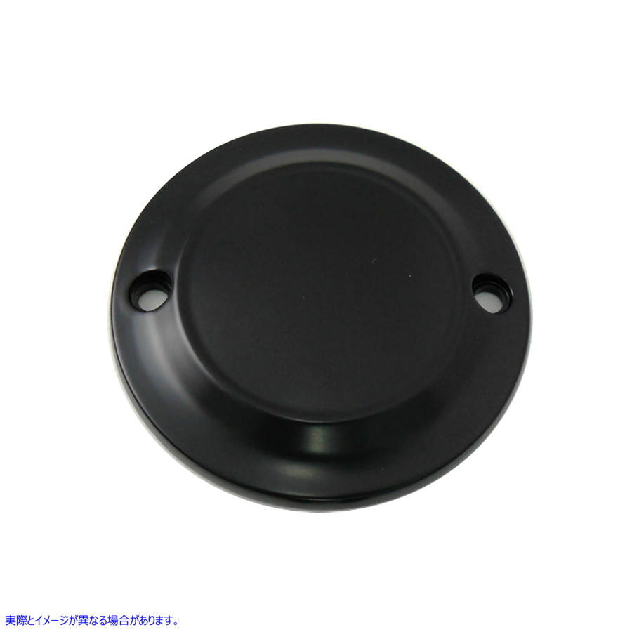 42-0189 ブラック 2 穴スムーズイグニッション システム カバー 取寄せ Vツイン Black 2-Hole Smooth Ignition System Cover (検