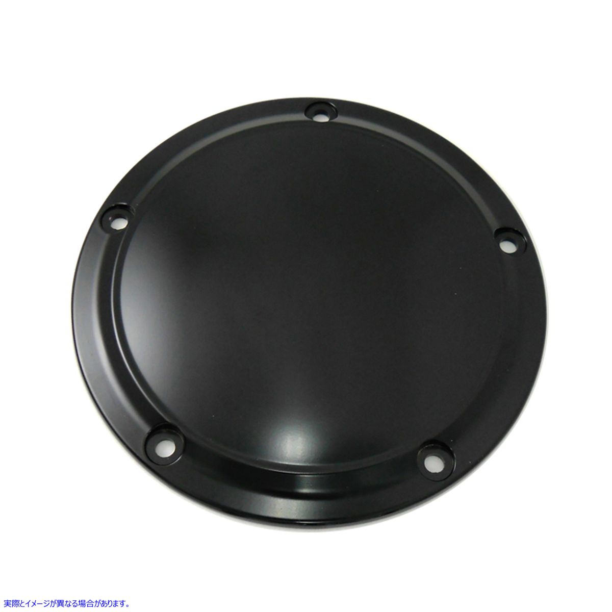 42-0191 マットブラック 5 穴スムースダービーカバー 取寄せ Vツイン Matte Black 5-Hole Smooth Derby Cover (検索用／
