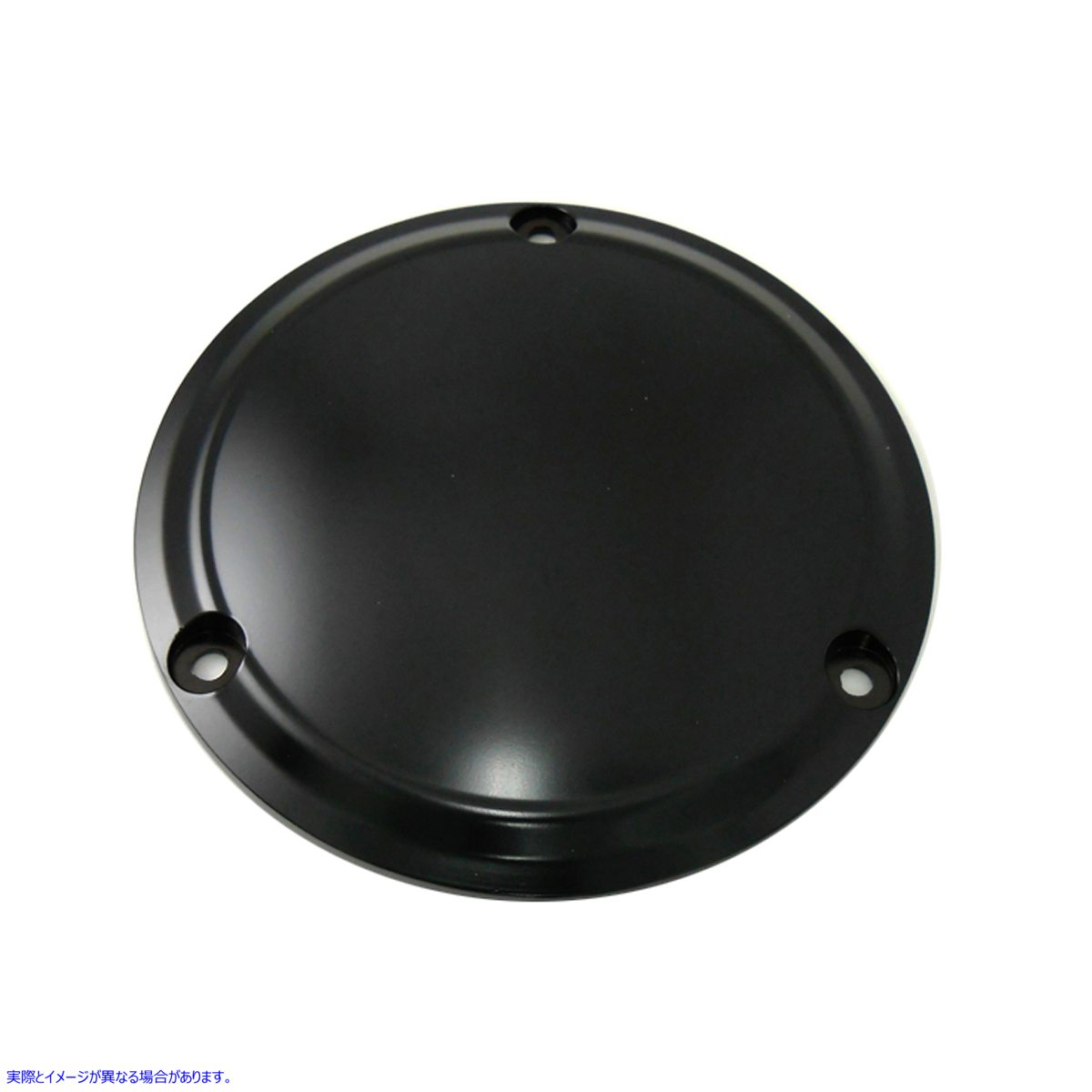 42-0195 マットブラック 3 穴スムースダービーカバー 取寄せ Vツイン Matte Black 3-Hole Smooth Derby Cover (検索用／