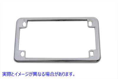 42-0210 ナンバープレートフレームクローム 取寄せ Vツイン License Plate Frame Chrome (検索用／