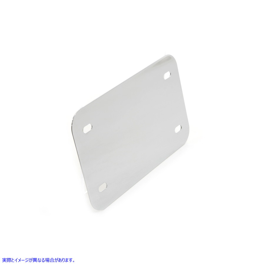 42-0221 ナンバー プレート フレーム バッキング プレート スムース スタイル クローム 取寄せ Vツイン License Plate Frame Bac